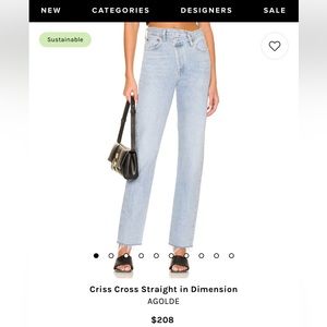 Agolde criss cross denim